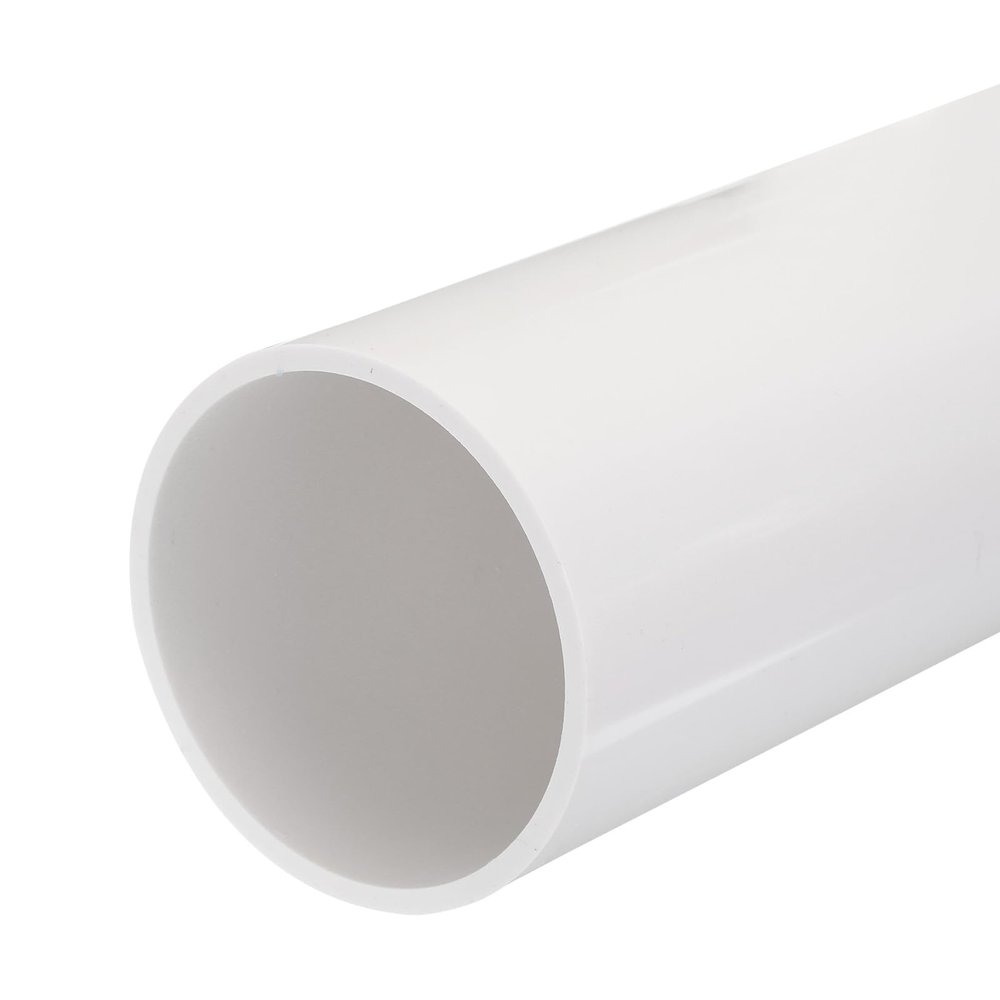MECCANIXITY PVC Rigid Tube Round Pipe Tubing Hardware Tubing 81.4mm ID 90mm OD 20cm/8" Length White High Impact for Water Pipe, Crafts