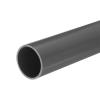 MECCANIXITY PVC Rigid Tube Round Pipe Tubing Hardware Tubing 36mm ID 40mm OD 20cm/8" Length Light Grey High Impact for Water Pipe, Crafts