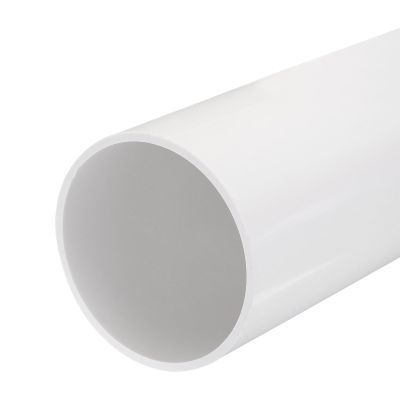 MECCANIXITY PVC Rigid Tube Round Pipe Tubing Hardware Tubing 101.6mm ID 110mm OD 20cm/8" Length White High Impact for Water Pipe, Crafts