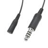 Pdflie Male U-174 Mono U Plug to 3.5mm Aux Mobile Phone Female Extension Cable Coil Line for David Clark Helicopter Headphone H10-13H H10-13S Aviation Headset(7.0 mm NATO US Military Wiring,2Pack) view 3