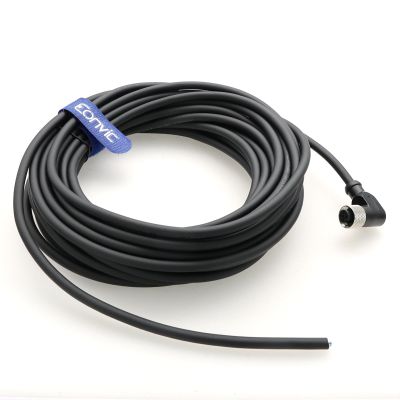 Eonvic Industrial M12 5 Pin Female Aviation Sensor Connector Electrical PVC Cable Right Angle 8M