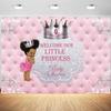 10x6.5ft Baby Shower Backdrop Pink Baby Girl Crown Photography Background Royal Princess Baby Shower Party Banner Decorations Supplies Photo Booth Props view 1