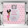 10x6.5ft Baby Shower Backdrop Pink Baby Girl Crown Photography Background Royal Princess Baby Shower Party Banner Decorations Supplies Photo Booth Props view 3