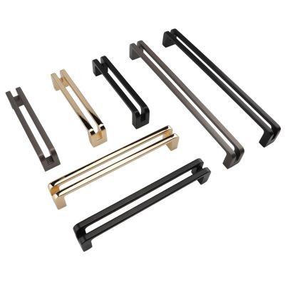 YEAHSO Black Zinc Alloy Furniture Closet Handle Solid Kitchen Cupboard Pulls Drawer Knobs Furniture Handle Hardware 1Pcs (Color : Black)