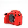 A7R V Camera Case, BMAOLLONGB Fullbody Thin Lightweight Silicone Camera Skin Body Rubber Cover Case for Sony Alpha A7R V A7R5 (Red) view 2