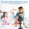 Soonpho M6 Auto Face Tracking Motorized Rotating Panoramic Tripod Head, Remote Control 360 Pan Tilt Head with Mobile Phone Clip for DSLR Cameras, Camcorders, Smartphones, Tripod view 4