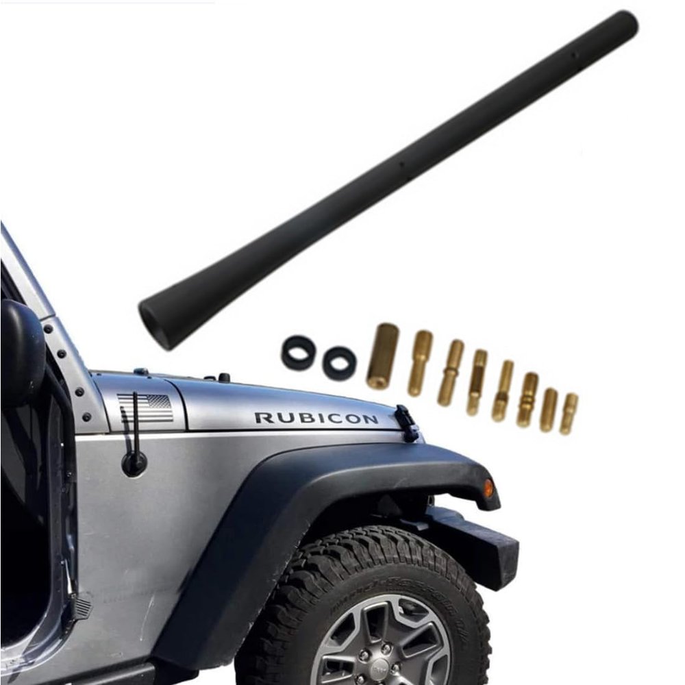 1Pcs Antenna 6 3/4 Inch Compatible for Jeep Wrangler Gladiator 07-23 JK JL JT Unlimited Replacement Accessories
