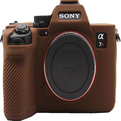 A7R V Camera Case, BMAOLLONGB Fullbody Thin Lightweight Silicone Camera Skin Body Rubber Cover Case for Sony Alpha A7R V A7R5 (Coffee)