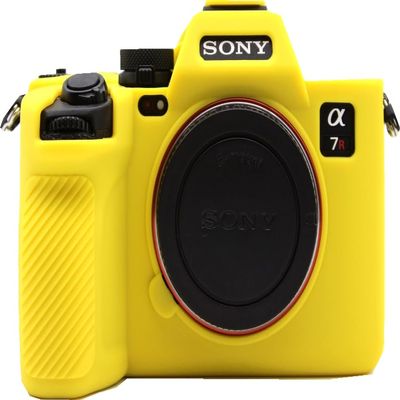 A7R V Camera Case, BMAOLLONGB Fullbody Thin Lightweight Silicone Camera Skin Body Rubber Cover Case for Sony Alpha A7R V A7R5 (Yellow)