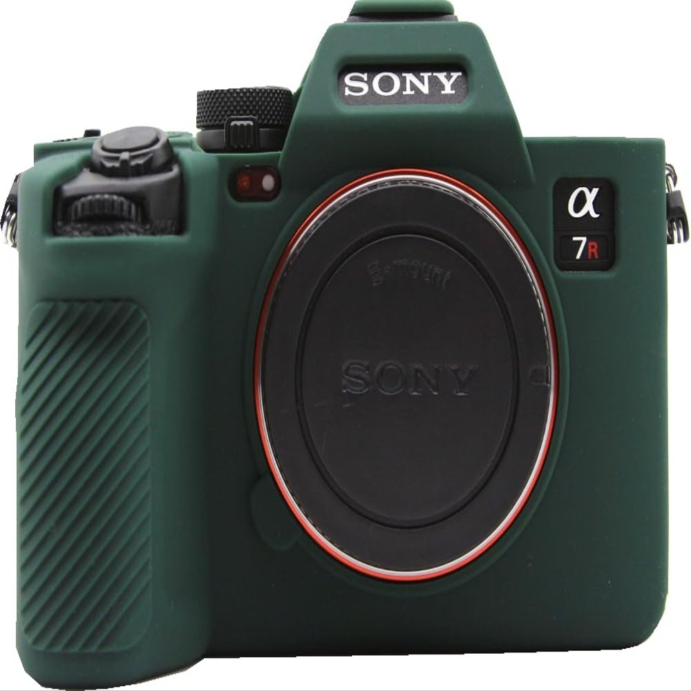A7R V Camera Case, BMAOLLONGB Fullbody Thin Lightweight Silicone Camera Skin Body Rubber Cover Case for Sony Alpha A7R V A7R5 (Green)