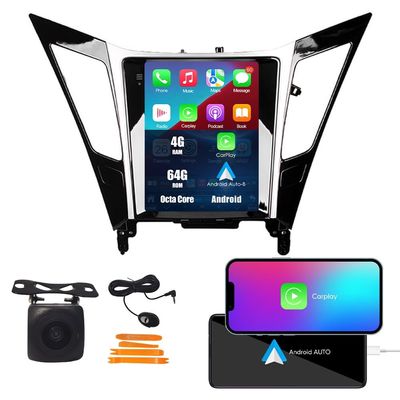 ZERTRAN Tesla Style Car CarPlay Android Auto Navigation Stereo GPS Radio Camera 9.7" IPS Touchscreen Headunit Tablet Media Player for Hyundai Sonata 2010-2014Basic, if Applicable Octa Core 4G+64G B