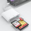3 in 1 SD Card Reader for iPhone iPad, Camera Card Viewer OTG Memory Card Adapter for Trail Camera,DSLR Dash Cams,for MicroSDXC,MicroSDHC,TF,SDXC,SDHC,SD,MMC,CF,Compact Flash Card,Plug&Play view 1