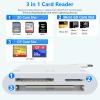 3 in 1 SD Card Reader for iPhone iPad, Camera Card Viewer OTG Memory Card Adapter for Trail Camera,DSLR Dash Cams,for MicroSDXC,MicroSDHC,TF,SDXC,SDHC,SD,MMC,CF,Compact Flash Card,Plug&Play view 2