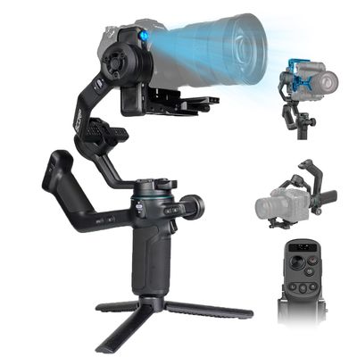 SCORP C2 AI Tracking Gimbal Stabilizer for Camera,fits Mirrorless Vlogging Camera,for Sony/Canon/Panasonic/Nikon/Fujifilm,Native Vertical Shooting, Max 7.72lb,Bluetooth/TypeC Connect, Gesture Control