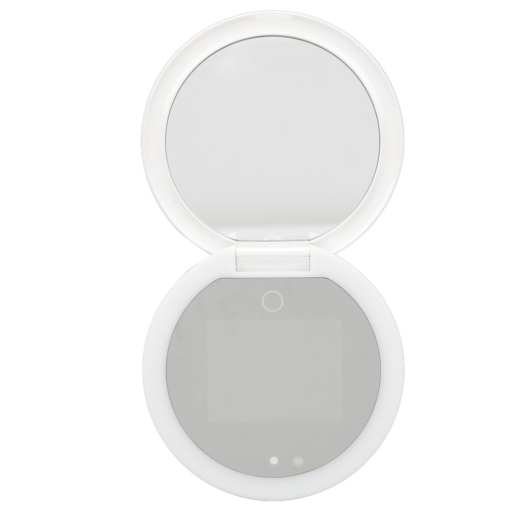 Compact Mirror with Testing, Cosmetic Testing, Dual Sided Mirror, Intelligent Lighting