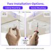 Ascrono Original No Drill Under Desk Cable Management Tray 27.3" - Premium White Fabric Cable Management Under Desk - Clamp/Screw Mount Cord Organizer - Supports Upto 66lbs view 2