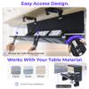 Ascrono Original No Drill Under Desk Cable Management Tray 53.9" - Premium Black Fabric Cable Management Under Desk - Clamp/Screw Mount Cord Organizer - Supports Upto 66lbs - Extra Large view 3