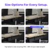 Ascrono Original No Drill Under Desk Cable Management Tray 53.9" - Premium Black Fabric Cable Management Under Desk - Clamp/Screw Mount Cord Organizer - Supports Upto 66lbs - Extra Large view 4