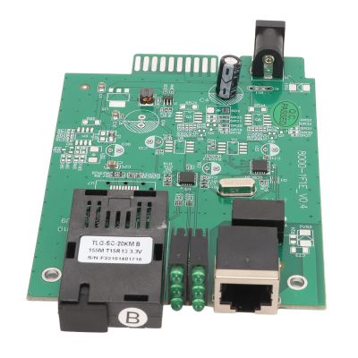 Gavigain SC Fiber Ethernet Transceiver,Gigabit Multi Mode SC Fiber to Ethernet Media Converter Built in SFP Fiber Module 100 Mbps Tx1550nm/Rx1310nm Single Fiber Singlemode RJ 45 Port Fiber