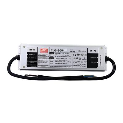 Mean Well ELG 200W 12V 16A LED Driver3 Wire Input ELG-200-12A-3Y Switching Power Supply Converter Transformer with IP65, PFC Function, Constant Voltage/Current