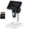 BUTXET 4.3" LCD 1000x Digital Microscope, 1080P Video Microscope with 8 Adjustable LED Lights, PC View, Windows/Mac OS Compatible, SD Card Includes (Color : Plastic Holder) view 1