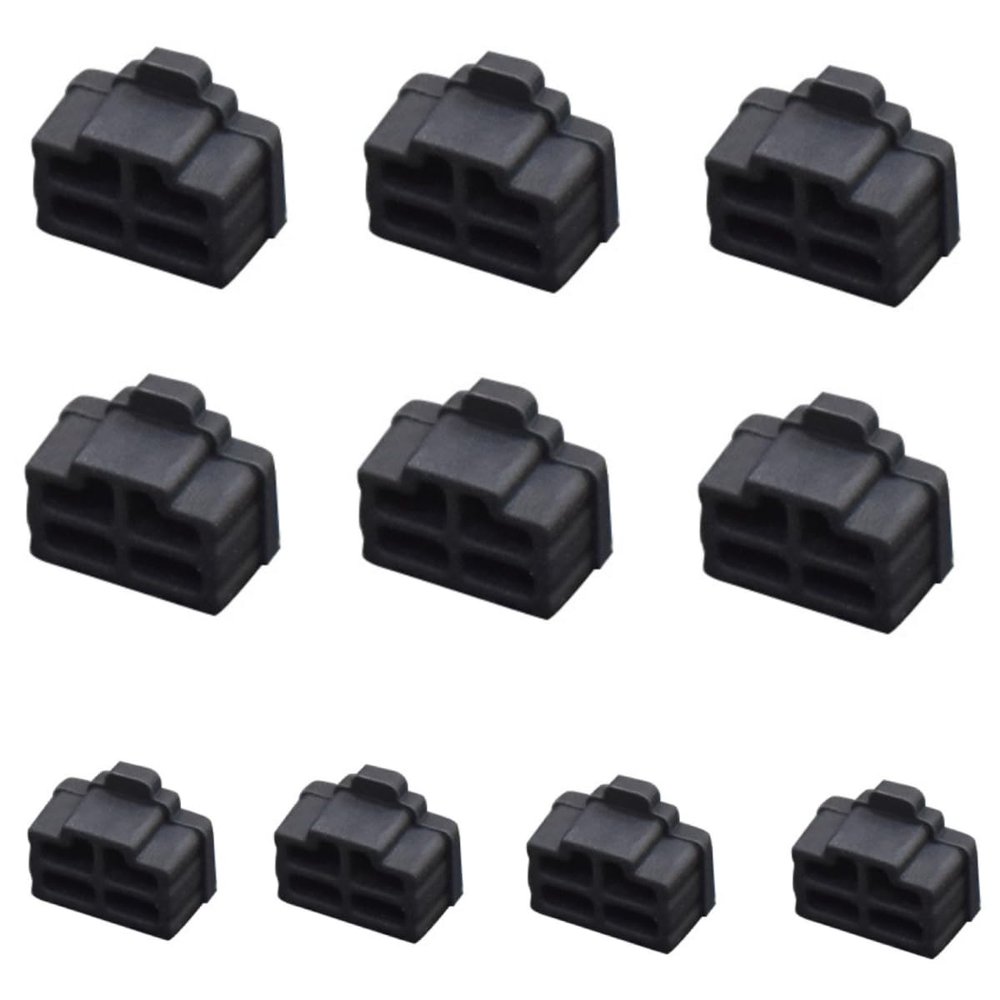 FirSea 10Pcs Ethernet Dust Cover, RJ45 Anti-Dust Silicone Plugs Protector Stopper Cap for Female Port Protector/Blocker, Port Protector for Switch, Router, Media Converters