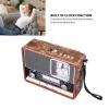 Vintage Radio Multifunctional AM FM SW Band Clock Flashlight RetroSpeaker with LED Flashlight, Clock Function, Vintage Appearance for Home Travel Office view 4
