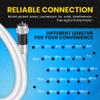 RG6 Coaxial Cable with F Connectors, High Speed Internet and TV Cord for HD TV, Xfinity, Satellite, Antenna, Cable Extension, WiFi Modem Cable (White, 45ft) view 2