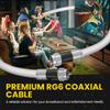 RG6 Coaxial Cable with F Connectors, High Speed Internet and TV Cord for HD TV, Xfinity, Satellite, Antenna, Cable Extension, WiFi Modem Cable (White, 45ft) view 3