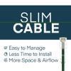 ClearFit Slim 20 Pack - 3ft Cat6 28AWG Ethernet Patch Cable, Network, Clear Boot, Cat 6 Internet, Data Center Rated, Green, 3 Foot, by UNC Group view 3