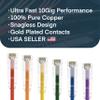 ClearFit Slim 20 Pack - 3ft Cat6 28AWG Ethernet Patch Cable, Network, Clear Boot, Cat 6 Internet, Data Center Rated, Green, 3 Foot, by UNC Group view 4