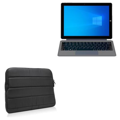 BoxWave Case Compatible with Alldocube iWork 20 Pro - Polar Jacket, Puffy Padded Material Zip Up Sleeve Pouch - Jet Black