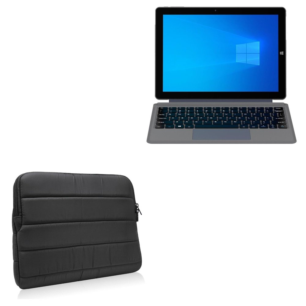 BoxWave Case Compatible with Alldocube iWork 20 Pro - Polar Jacket, Puffy Padded Material Zip Up Sleeve Pouch - Jet Black