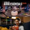 HyperGear Wireless Bluetooth Headphones + Loud HD Stereo Sound Speaker Over-Ear Noise-Isolating Fit Headset with Built-in Mic [LED Light Up Earphones + Speaker] Beige view 2