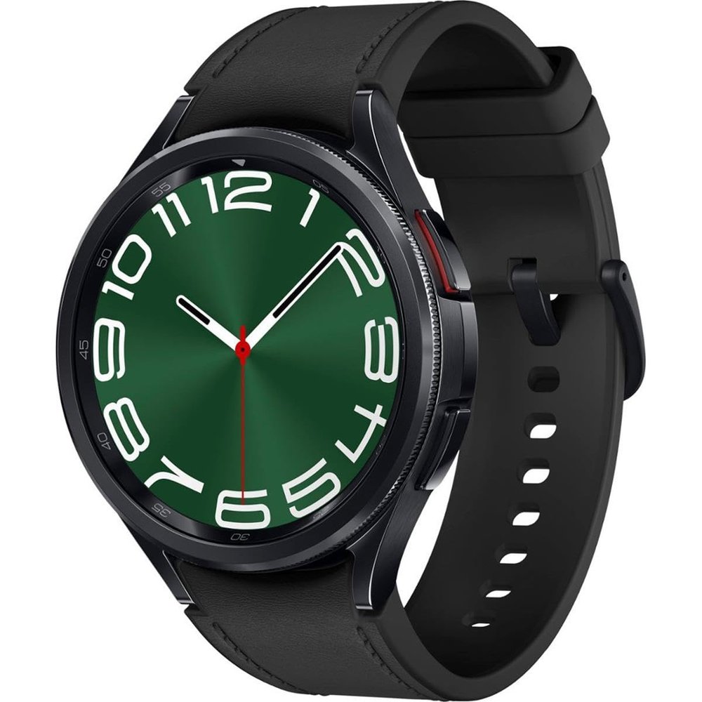 SAMSUNG Galaxy Watch 6 Classic (47mm, WiFi + 4G LTE) 1.5" Super AMOLED, GPS Bluetooth Smartwatch w/Rotating Bezel (Fully Unlocked for US Carriers) R965U (w/Fast Charger Cube, Black) (Renewed)