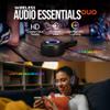 HyperGear Wireless Bluetooth Headphones + Loud HD Stereo Sound Speaker Over-Ear Noise-Isolating Fit Headset with Built-in Mic [LED Light Up Earphones + Speaker] Black view 2