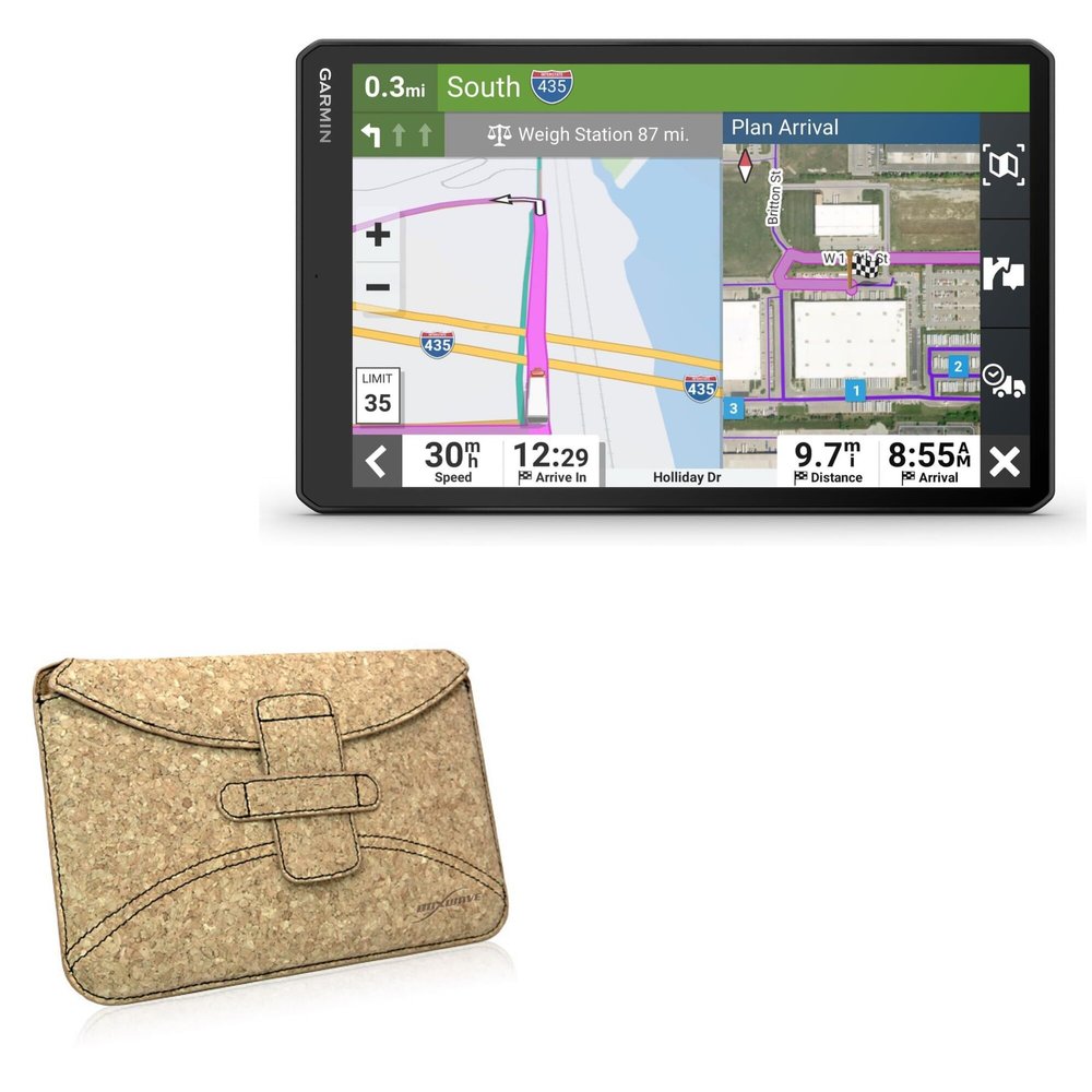 BoxWave Case Compatible with Garmin dezl OTR710 (7 in) - Quorky Pouch, Durable, Lightweight Cork Envelope Sleeve Cover