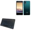 BoxWave Keyboard Compatible with Cubot J20 - SlimKeys Bluetooth Keyboard - with Backlight, Portable Slim LED 7 Colors - Jet Black view 1