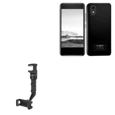 BoxWave Car Mount Compatible with Cubot J20 - Rearview Mirror Car Mount, Rear View Mirror Adjustable GPS Car Mount - Jet Black