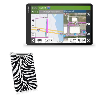 BoxWave Case Compatible with Garmin dezl OTR710 (7 in) - Zebra Plush SlipSuit, Animal Print Padded Soft Sleeve
