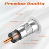 10FT RG6 Coaxial Cable, Gold Plated Connectors, Compatible with Cable Modems, Boxes & Routers, Includes 90 Degree Male to Female Adapter view 2