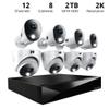 Night Owl 2-Way Audio 12 Channel DVR Video Home Security Camera System with 8 (4 Bullet 4 Dome)- 12 Channel 8 wired channels, 4 wireless wifi compatible) view 2