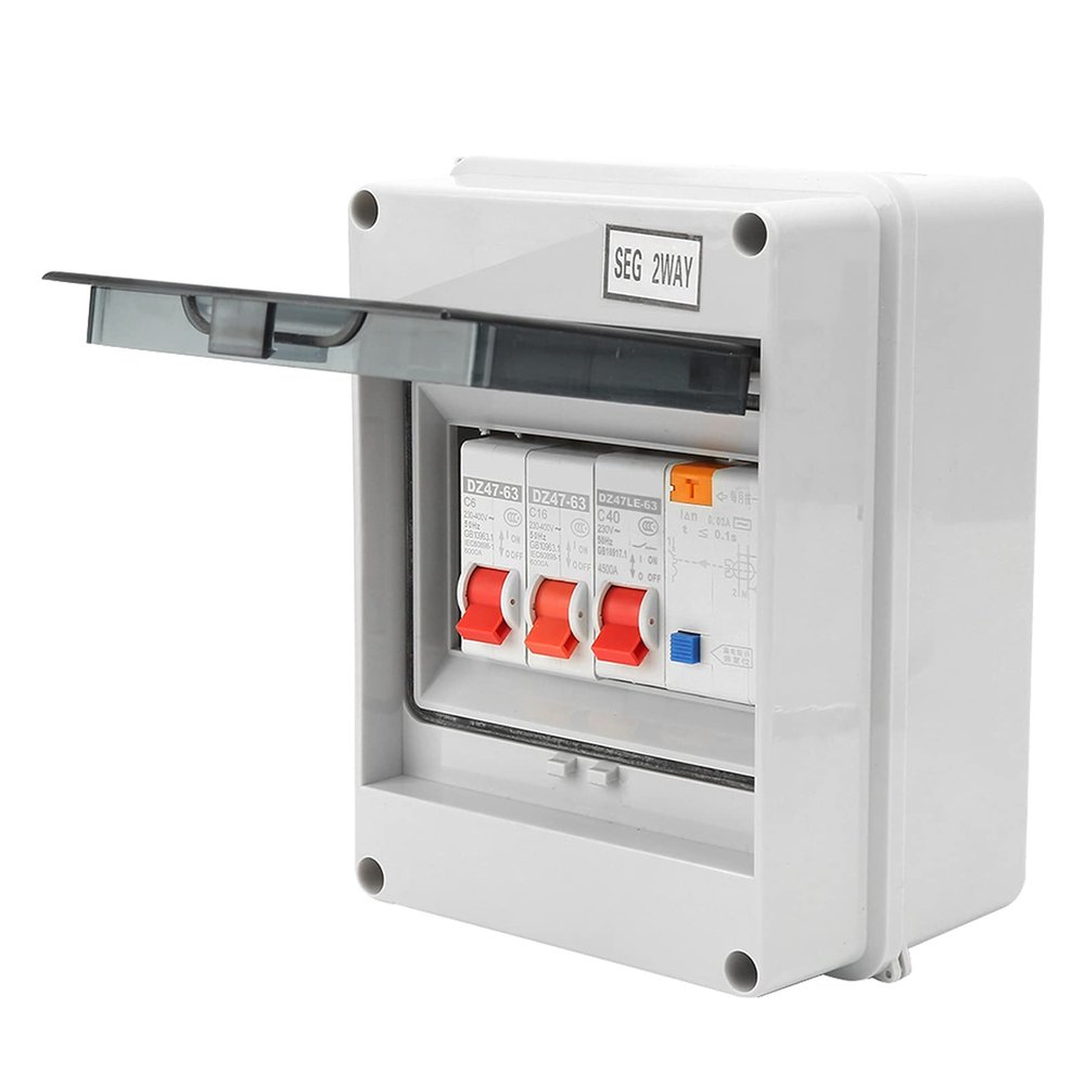 Garage Consumer Unit, Impactresistant Consumer Unit with High Switching Capacity and Quick Release for Workshops