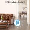 2 Prong Extension Cord 25 FT, 1080 Joules Surge Protector Power Strip with 6 Outlets 4 USB Ports(2 USB C), 1875W Three Prong to Two Prong Adapter, Rotating Flat Plug, Ideal for Old House view 2