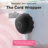 1-Pack Patented Heat-Resistant Cord Organizer for Appliances, Kitchen, Computers & More | Stick-On Cord Wrappers with Flexible Base, Secure Scalloped Edge, Black (3 x 1.5 Inches) view 2