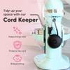 1-Pack Patented Heat-Resistant Cord Organizer for Appliances, Kitchen, Computers & More | Stick-On Cord Wrappers with Flexible Base, Secure Scalloped Edge, Black (3 x 1.5 Inches) view 3