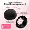 1-Pack Patented Heat-Resistant Cord Organizer for Appliances, Kitchen, Computers & More | Stick-On Cord Wrappers with Flexible Base, Secure Scalloped Edge, Black (3 x 1.5 Inches) view 4