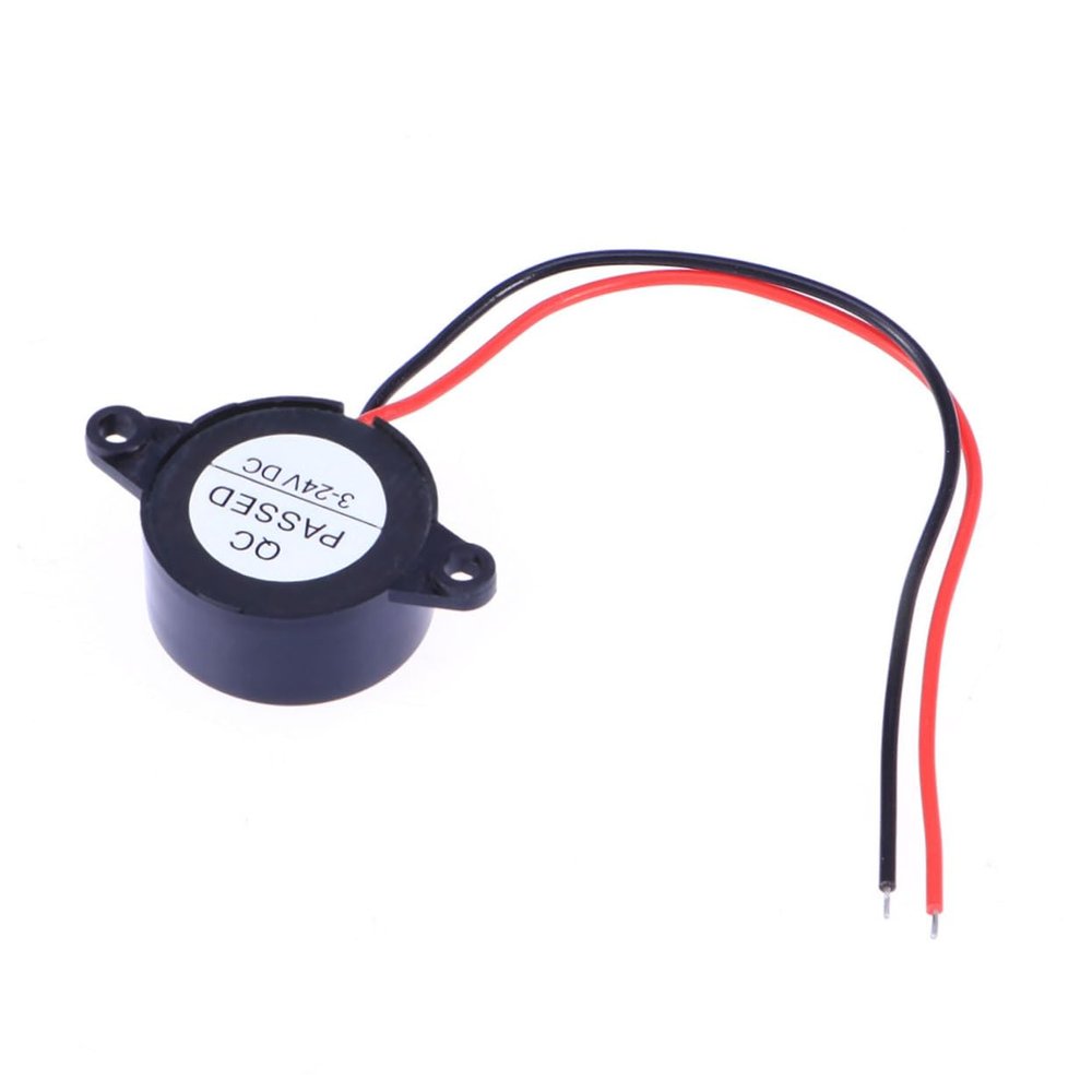 Hemobllo 6pcs Piezoelectric Buzzer Alarm Electronic Buzzer 24v 85db Industrial Use Wires Black Abs Piezo