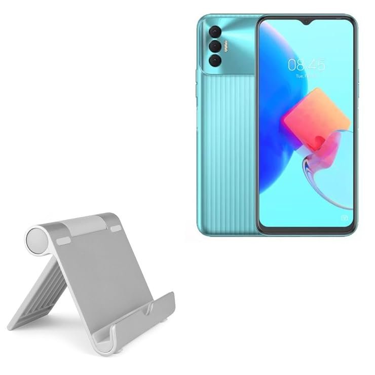 BoxWave Stand and Mount Compatible with Tecno Spark 8P - VersaView Aluminum Stand, Portable, Multi Angle Viewing Sturdy