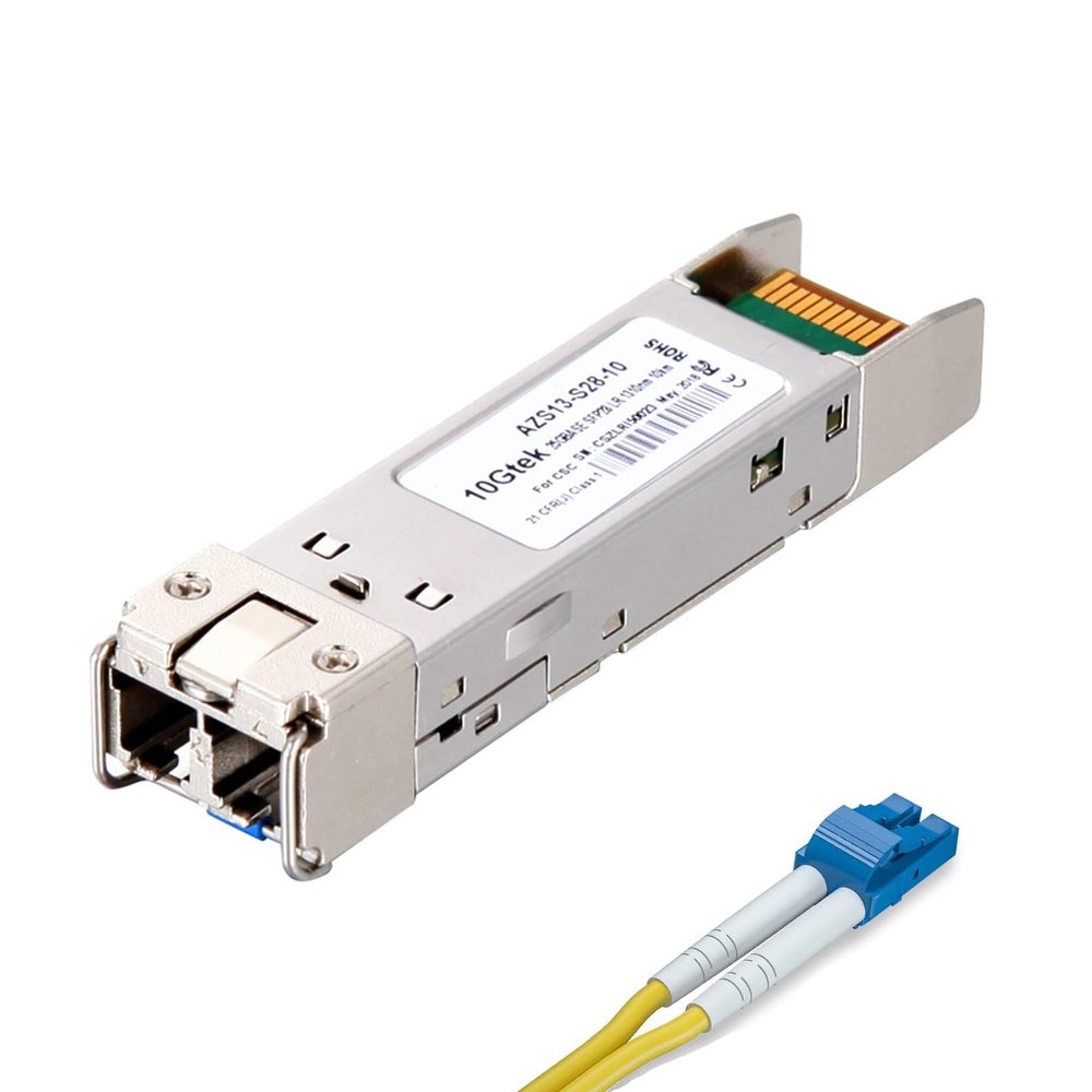 1 Pack of 25G SFP28 SFP+ Transceiver, 25GBase-LR Module, 1310nm SMF, up to 10km, Compatible with Cisco SFP-25G-LR-S and 1 Pack of 0.5M Fiber Patch Cable